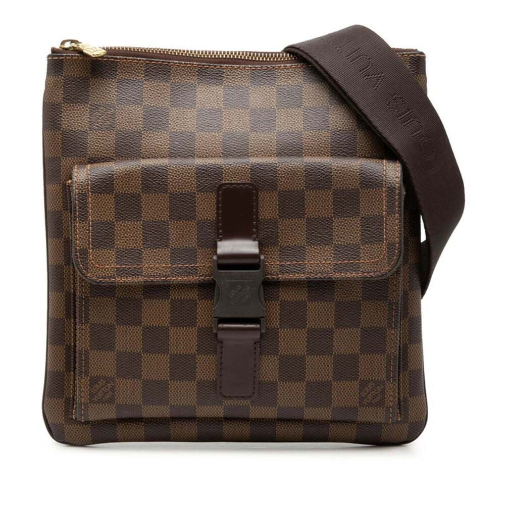 LOUIS VUITTON Brown Damier Leather Pochette Shoulder Bag